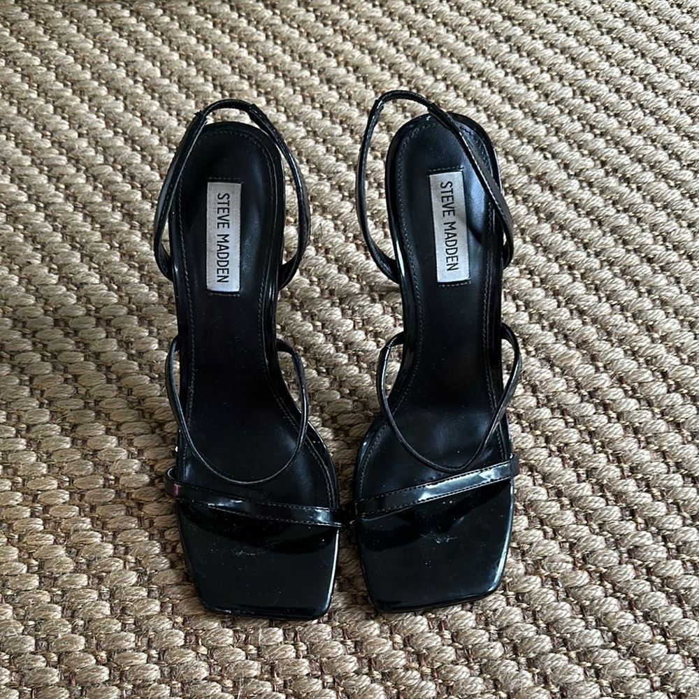 Steve Madden Black Strappy Heels
